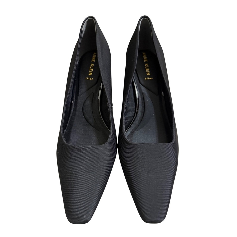 Anne Klein iFlex Womens Black Fabric‎ Pointed Toe Stiletto Pumps Size 10M